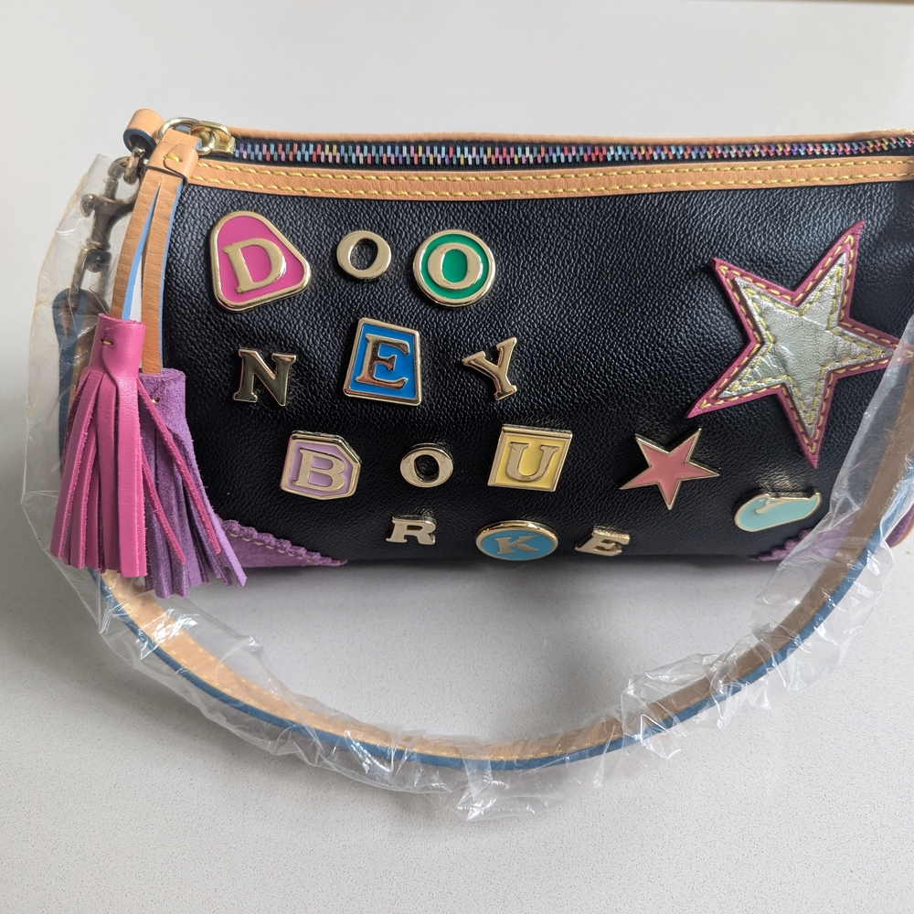 Dooney & Bourke X Lindsay Lohan #2 Black and Pink Bag Charm Y2K Rare